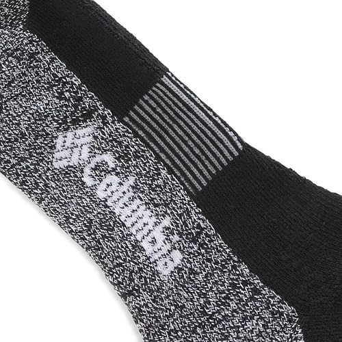 Columbia Men's Moisture Control Quarter Crew Socks 6-Pack - Black