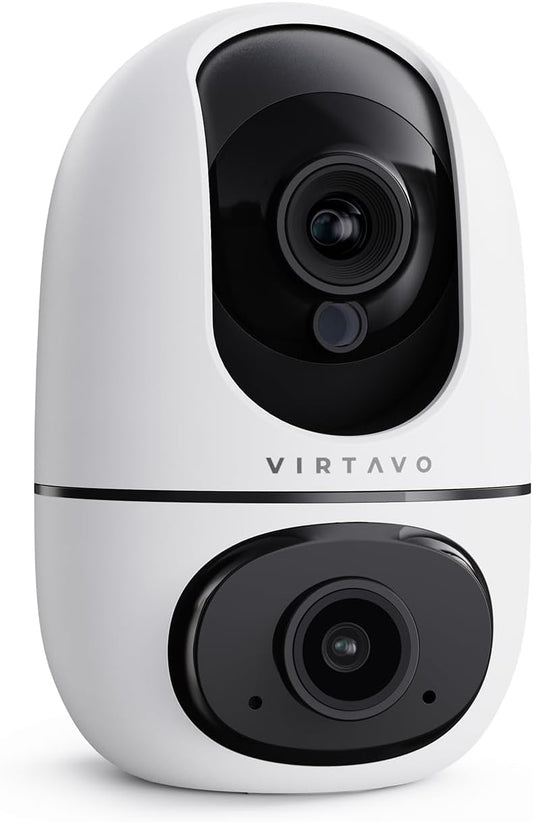 XD1 Indoor WiFi Security Camera - 360° PTZ Baby & Pet Monitor with Night Vision, Motion Tracking, 2-Way Audio, No Subscription Required