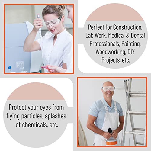 UNCO- Safety Goggles Over Glasses, Protective Goggles, Safety Goggles Anti Fog, Work, Safety Glasses Over
