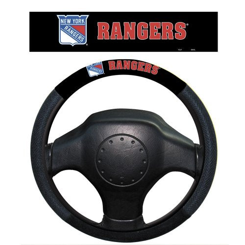 NHL Steering Wheel Cover - New York Rangers - Poly-Suede