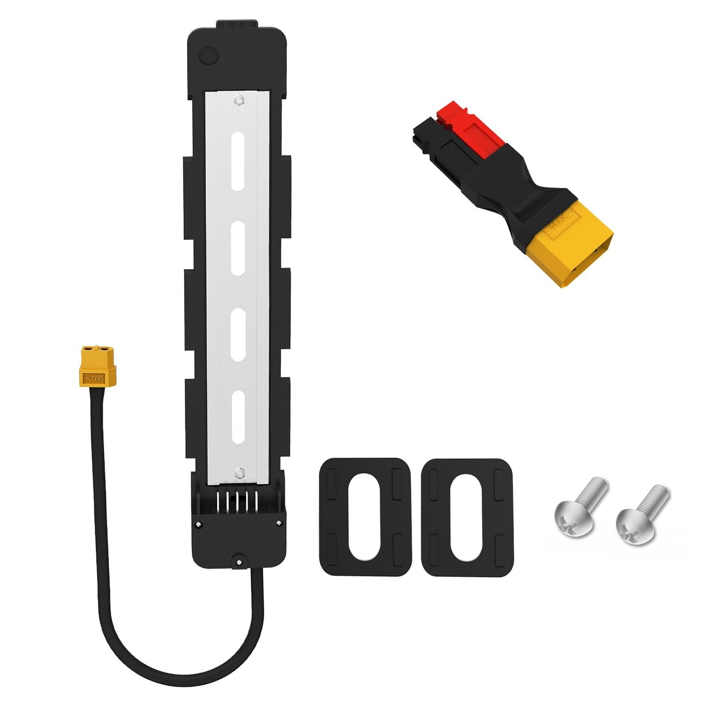 YASCO Ebike Battery Base Bottom Holder for Electric Bike Battery Mounting Plate Bracket with Connector for Polly DP-5 6 7 9(5 PINS), Base No Controller Space
