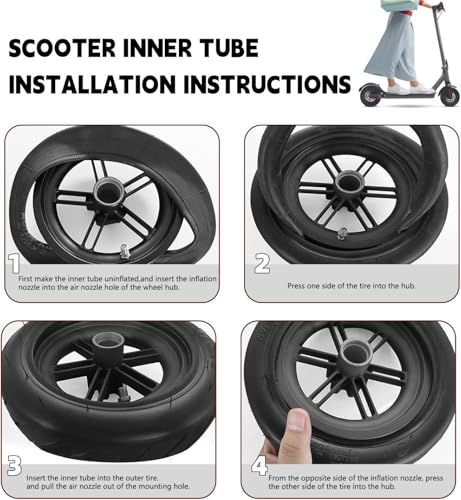 10x3 Electric Scooter Tire with Inner Tube and Valve Extension