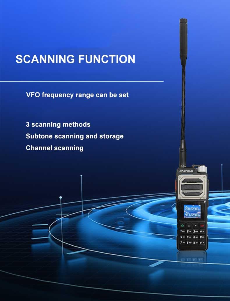 Baofeng Tri-Band Two Way Radio UV-25 10W Long Range Walkie Talkie with Wireless Copy Fequency Function UV25A with K Plug USB Cable for Adults