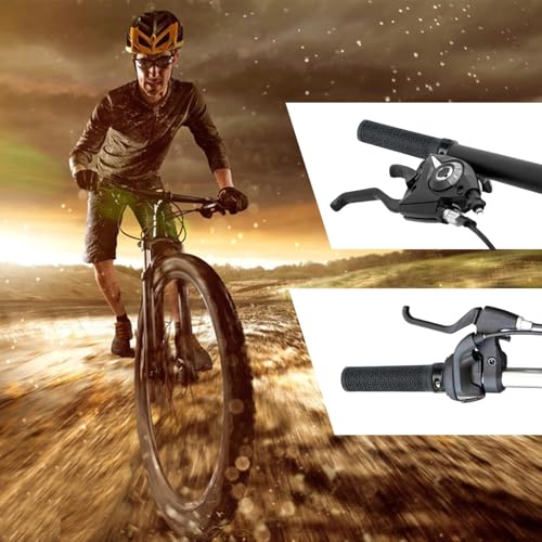 Ergonomic Bike Handlebar Grips - 131mm Rubber - Black