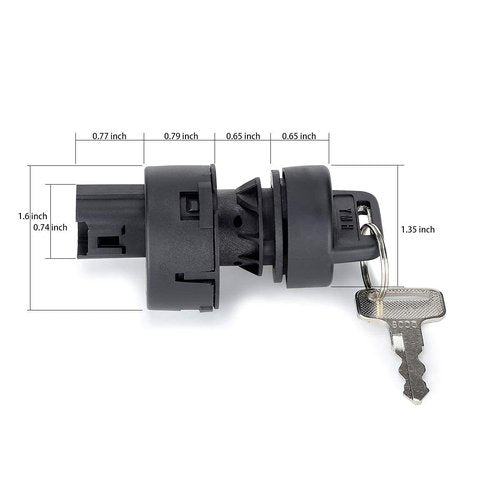 10L0L Golf Cart Ignition Key Switch Assembly for Yamaha G22, G29 Drive, Drive 2 Electric & Gas Golf Cart, Replace OEM JW1-H2510-00 JU2-H2510-20 JU2-H2510-10