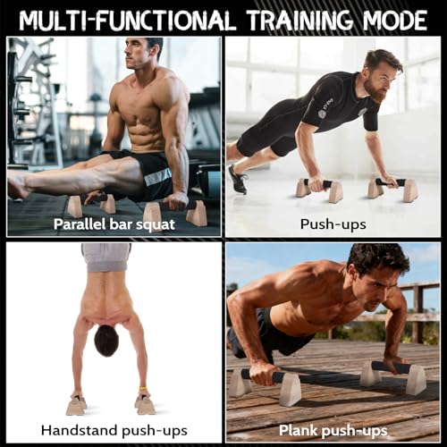 Solid Oak Wooden Parallettes Bars for Calisthenics Training