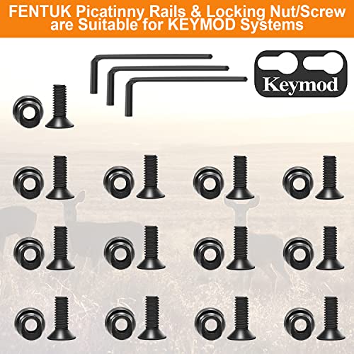 Single Keymod Picatinny Rails Set - 3 to 13 Slots with T-Nuts & Screws