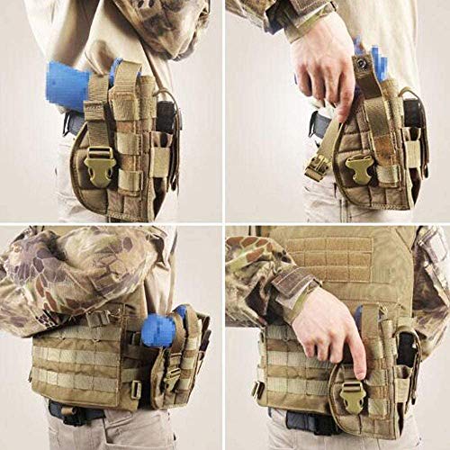 Universal Tactical Gun Holster for Right Hand - Black