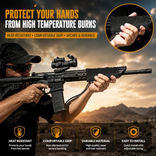 Gotical Fiber Rail Heat Shield Wrap for Rifle Rails—Free Float & Drop-In, 1800°F