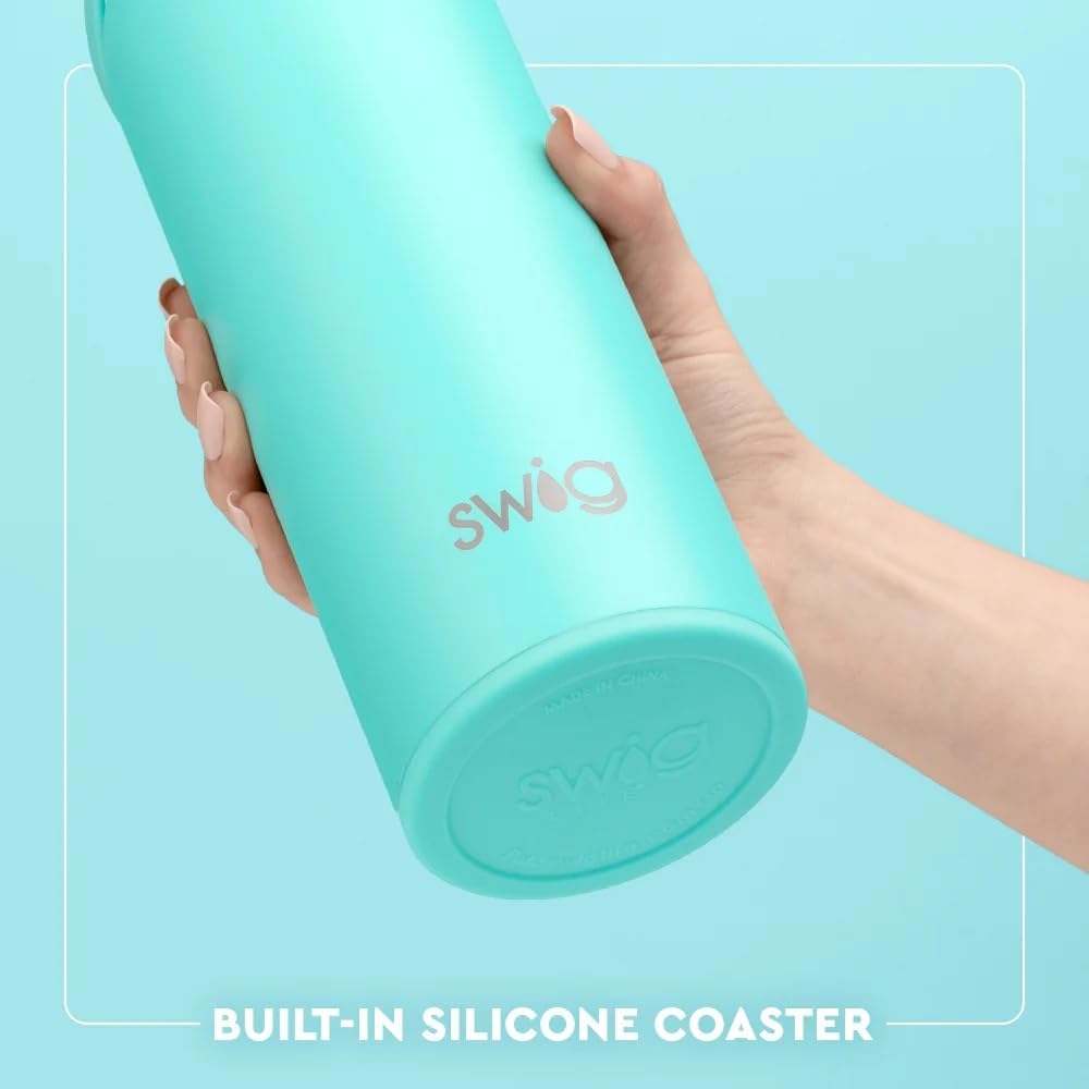 Swig Life 32oz Insulated Water Bottle - Leak Proof, Reusable with Lid & Handle | Sage Mist