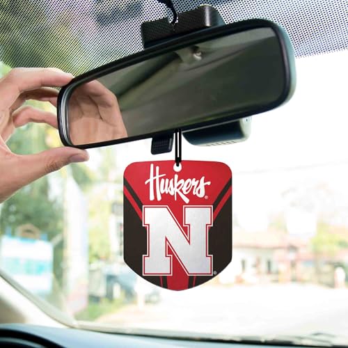 Nebraska Cornhuskers Car Air Freshener - 2 Pack, Black Ice Scent