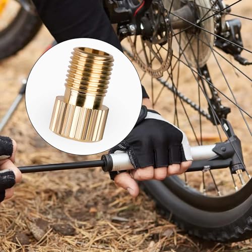 5-Piece Brass Presta to Schrader Valve Adapter Set - Leak-Proof Bike Pump
