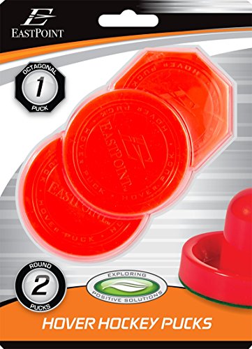 Air Hockey Pucks - 3 Pack with 2 Round & 1 Octagonal Replacement Pucks