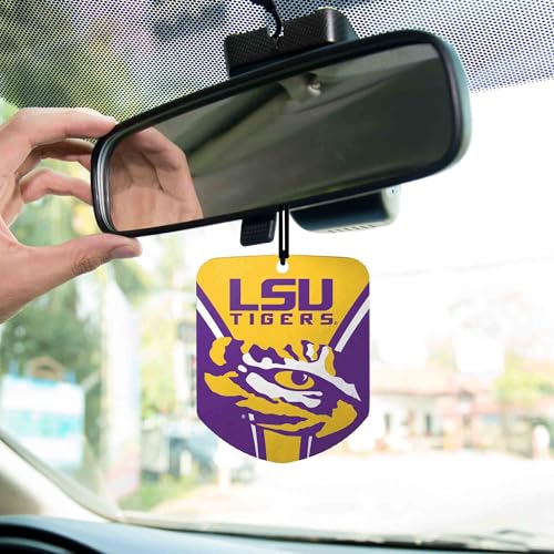 LSU Tigers Car Air Freshener - 2 Pack, Black Ice Scent