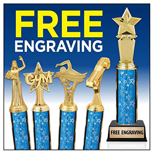 11-Inch Gold Swirl Trophy Cup - Customizable Achievement Award with Engraving