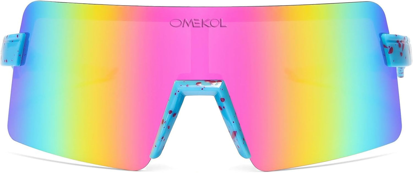 OMEKOL Polarized Sunglasses for Men & Women - UV400 Outdoor Sport Eyewear | Two Sizes Available