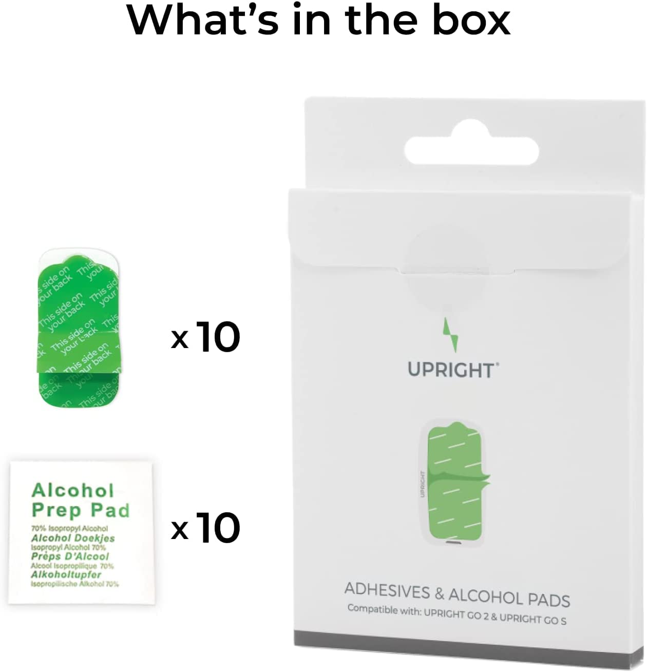 Upright GO Adhesive Replacement Pack for GO 2 & GO S (Pack of 10)