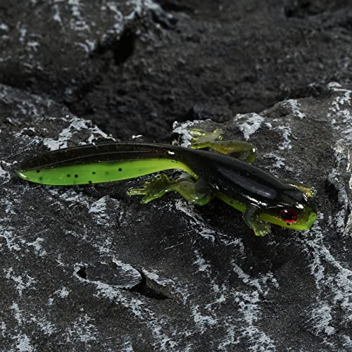 Soft Plastic Frog Baits - 6 Pack Watermelon Tadpole Lures 3.2"