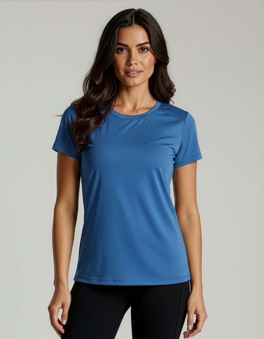 Real Essentials Women's Athletic T-Shirts - 5 Pack Short Sleeve Mesh Insert for Gym & Yoga (Plus Size)