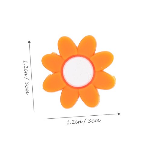 Gogogmee Flower Shape Tennis Racket Vibration Dampener Silicone Shock Absorber 6 Pieces Compact 0.98 Inch Tennis Accessory for Reduced String Shock