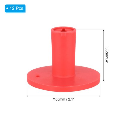 PATIKIL Rubber Golf Tee, 12 Pack 1.4 Inch Golf Practice Tees Training Driving Range Tee Stable Golf Ball Holder for Outdoors Indoors Hitting Mat, Red