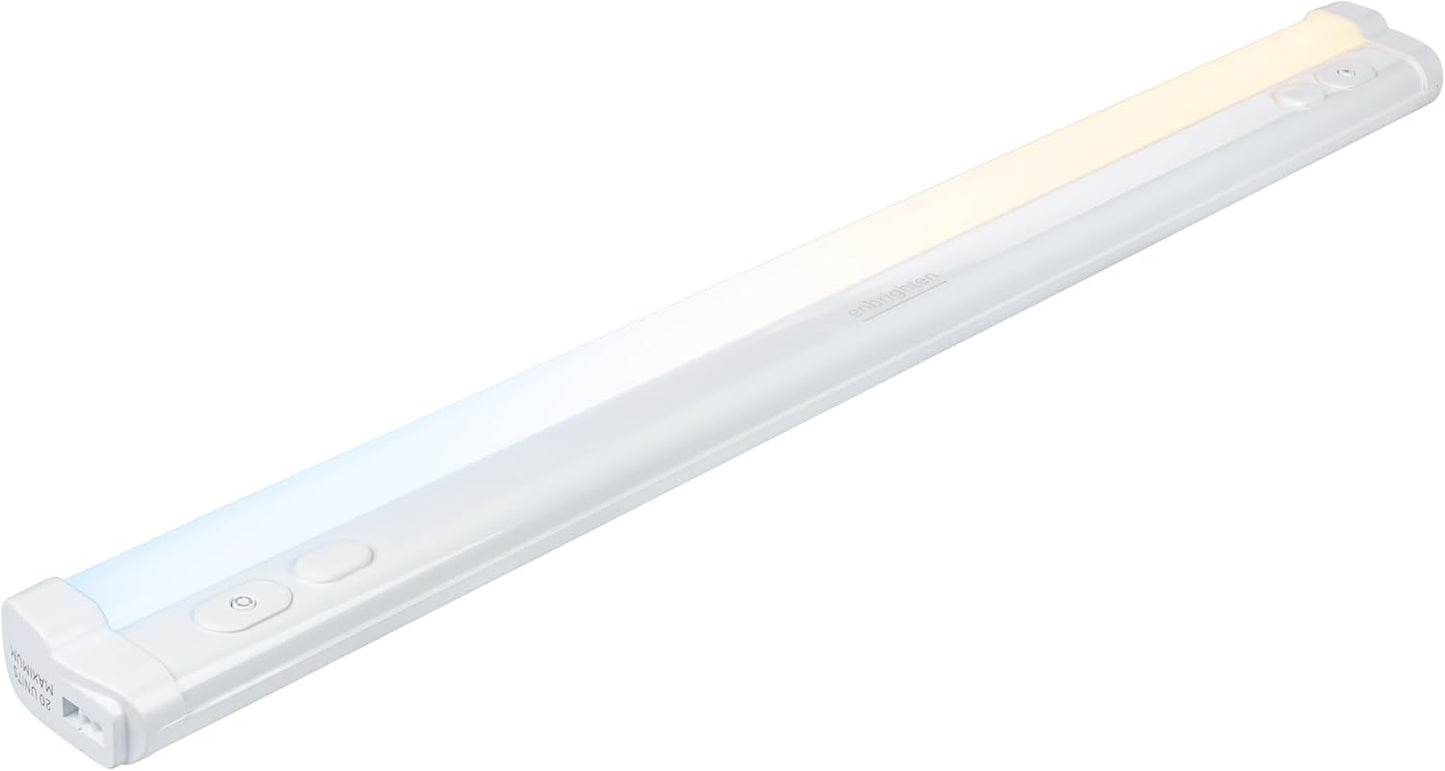 Enbrighten 24-Inch Dimmable Under Cabinet Lights - 1560 Lumens, 5 White Settings, Linkable Kitchen Lighting