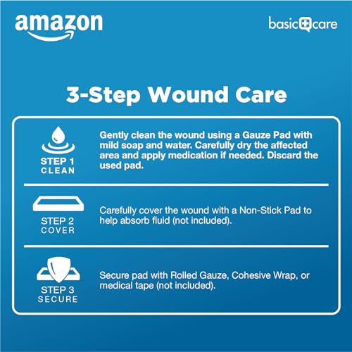 Sterile Gauze Pads 4x4" - Extra Absorbent Wound Dressing, 50 Count