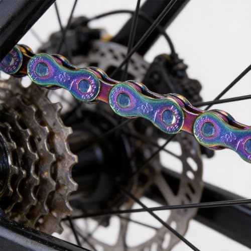 RainFlowwer Rainbow 8-Speed Bike Chain 116 Links 1/2x3/32 for MTB Road (Variation: 8 Speed Chain)