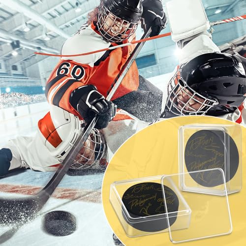Hockey Puck Display Cases - Clear Acrylic Cube (3 PCS)
