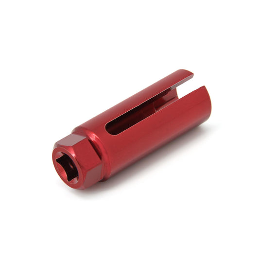 Apeixoto Oxygen Sensor Socket with Side Wire Cutout 1/2” Inch Drive x 7/8”(22mm) O2 sensor socket removal Tool for Vehicles (Red)