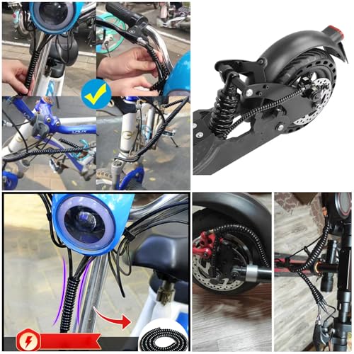 Bicycle Brake Cable Housing Protector - 2 Pack TPU Spiral Wrap
