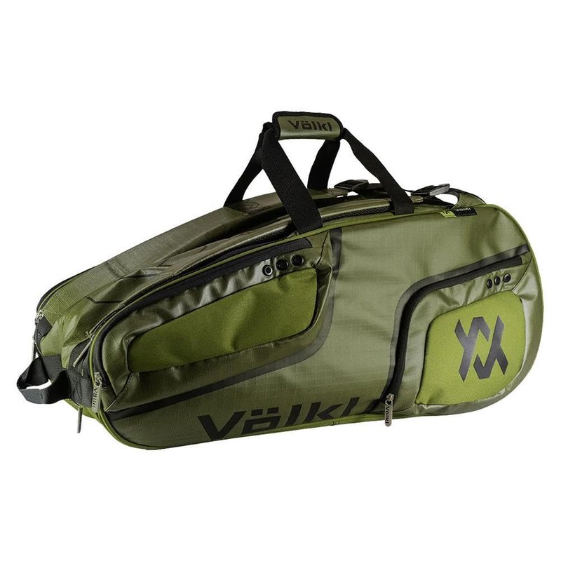 Volkl Tennis Combi Bag (Army Green/Black) | Holds 6-9 Racquets | Shoe Pocket | Zippered Valuables Pocket | 32” L x 13” H x 11” W