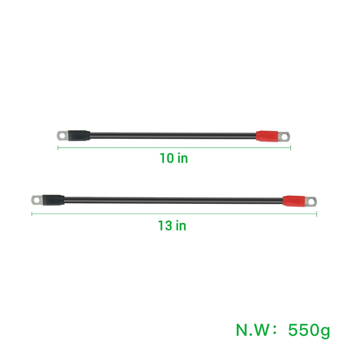 OXTOUF TXT Golf Cart Battery Cable Set for EZGo 36V/48V Golf Buggies, 4 AMG Heavy Duty Flexible Battery Cables with Cast Plastic Wrapped Lugs, Durable and Easy to Bend, 5 Pcs