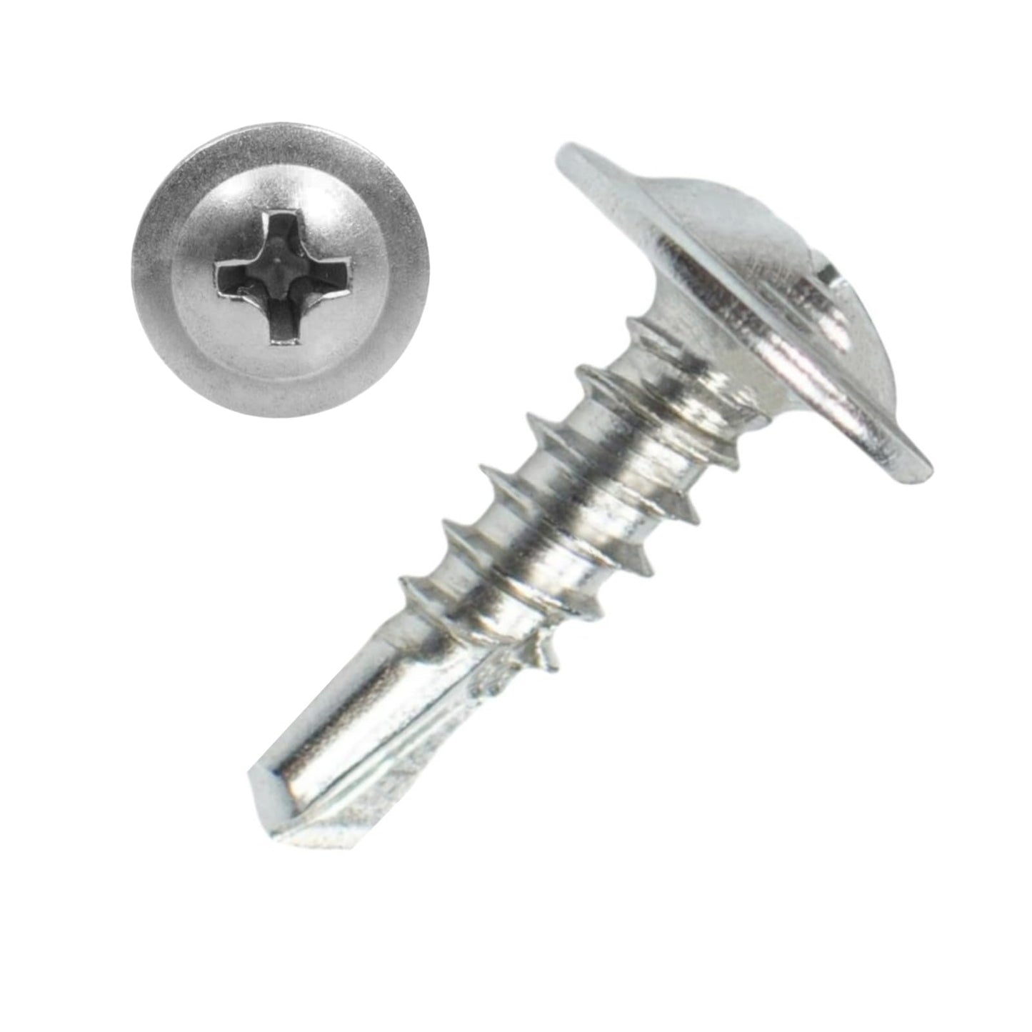 #8 x 1/2" Sheet Metal Screws,410 Stainless Steel Modified Truss Head Fast Self Tapping Screws, Phillips Drive Self Drilling Screws for Metal Plastic & Wood (250 Pack)