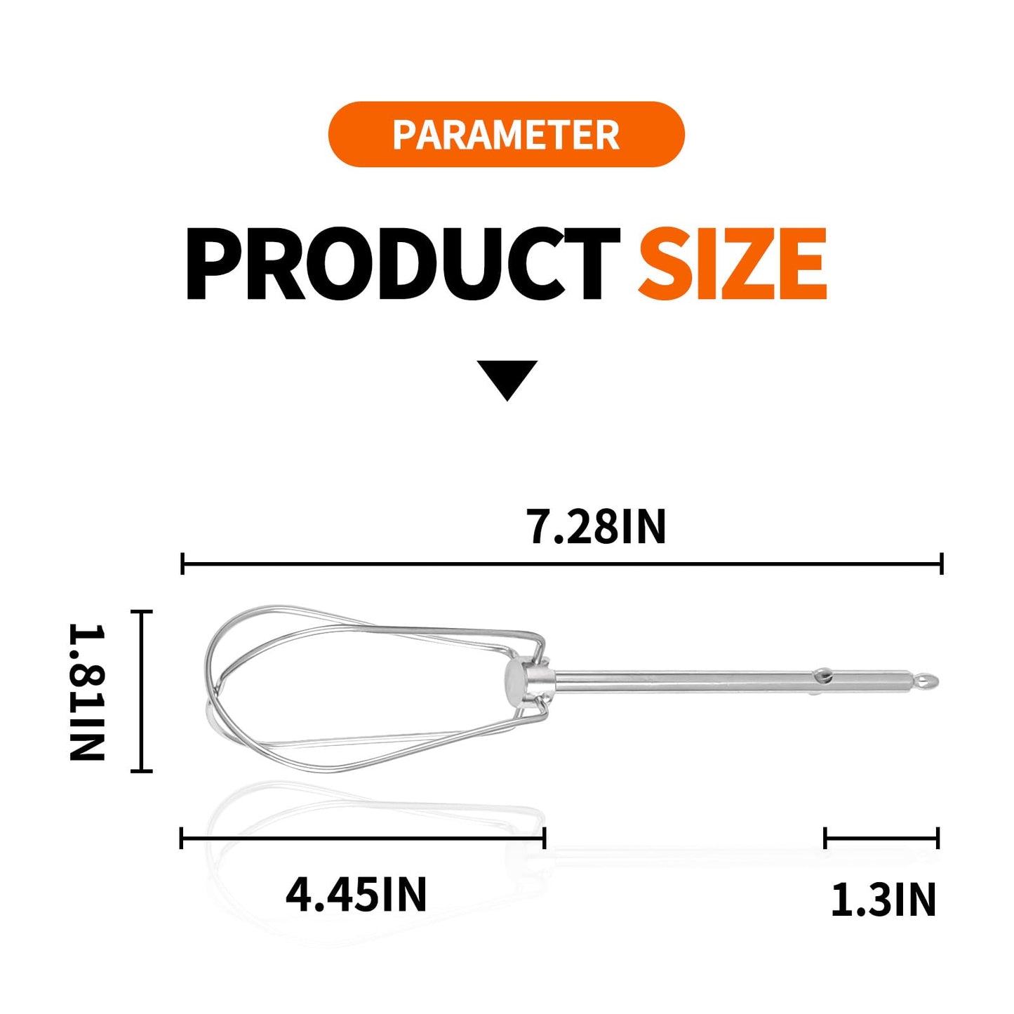 2 Pack Hand Mixer Attachments Beaters Compatible with BLACK and DECKER Electric Hand Held Mixer, Stainless Steel Replacement Parts, Beaters Electric Mixer Parts Accessories