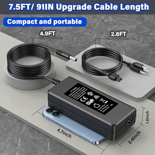 12V Replacement Charger for NordicTrack RW900 Rower - 7.5FT