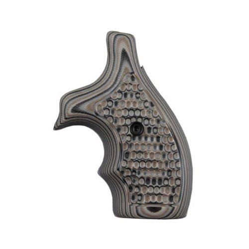 Hogue S&W J-Frame Round Butt Top Finger Groove Piranha Scale G10 Bantam Style Grip, G-Mascus Dark Earth - 61737
