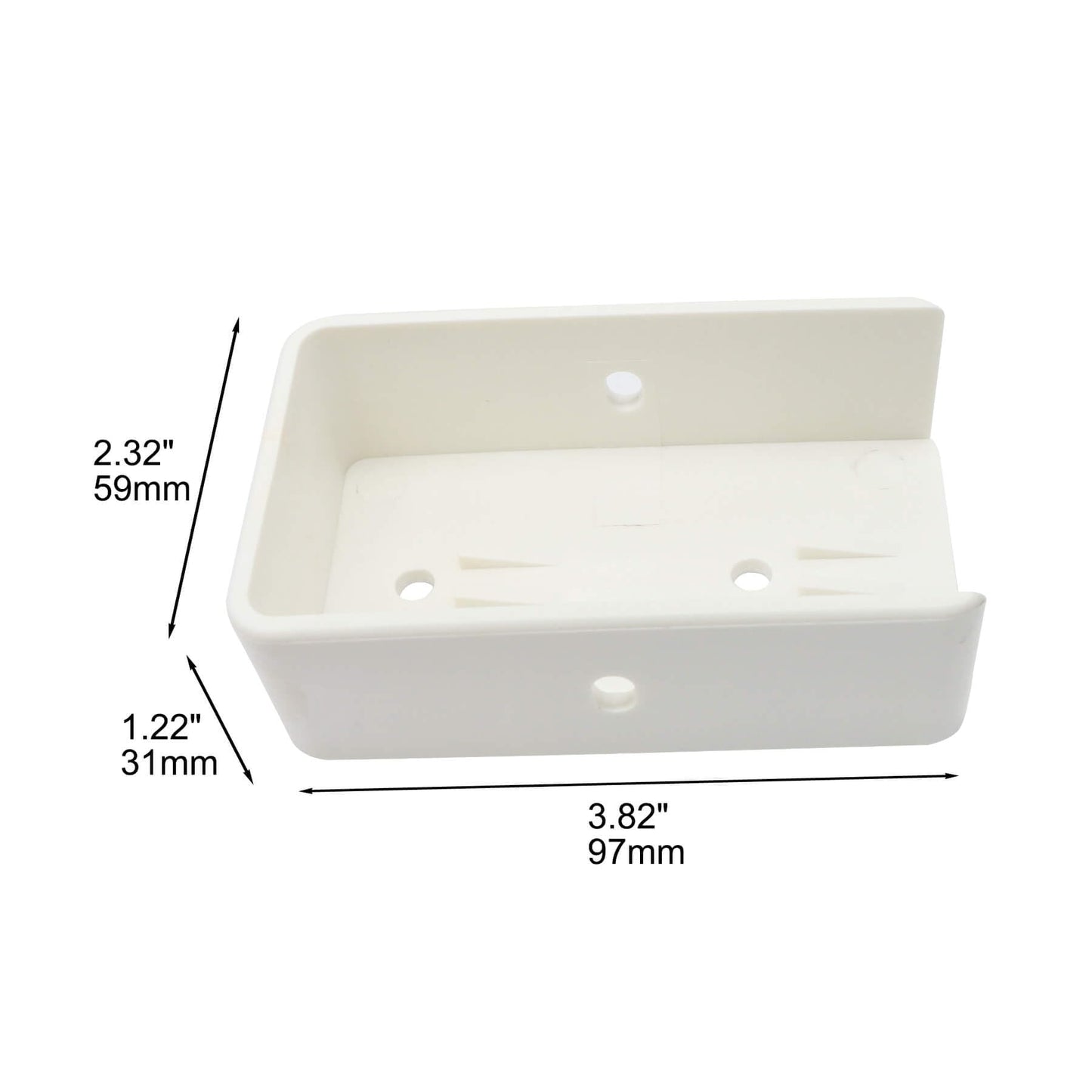 Aiwaiufu 2″ x 3.5″ Vinyl Fence Brackets, Slotted Handrail Bracket Kit with Screws for Decking Railing, Mount to Wall or Other Vertical Flat Surface, Pack of 4