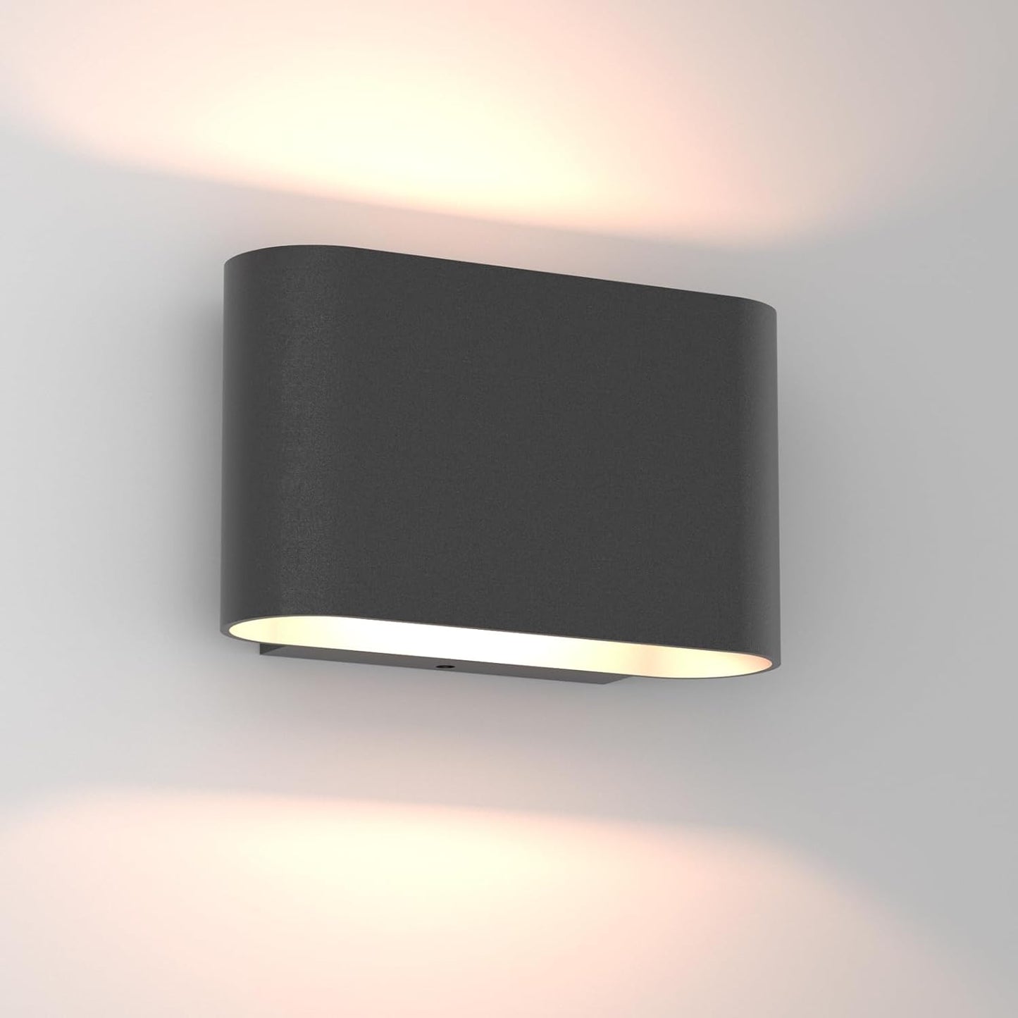 Modern Black LED Wall Sconces Set of 2 - Hardwired Up & Down Indoor Lights for Living Room, Bedroom, Hallway - Warm White 3000K (Includes G9 Bulbs)