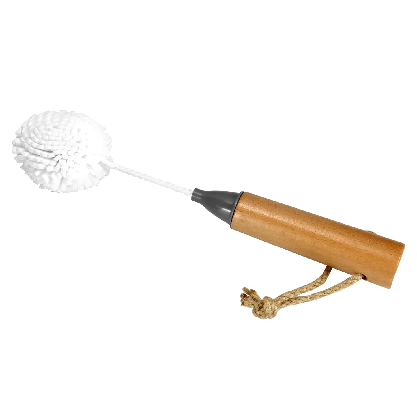 QWORK Whiskey Tasting Glass Brush - 3-Pack Natural Beech Wood Grips Foam Brush Cleaning Brushes