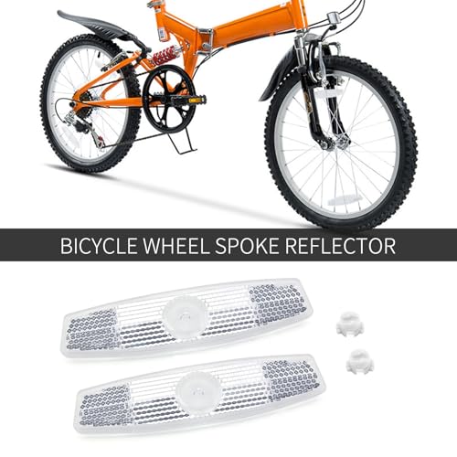 Bicycle Spoke Reflectors for Night Safety - 2pcs White