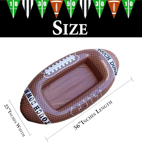 Inflatable Football Cooler 55 Inch for Sports & Pool Parties with Repair Kit