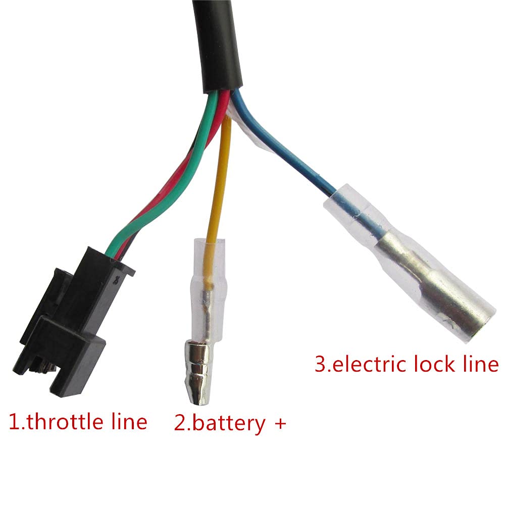 yuandai 12V-99V Electric Scooter/E-Bike Thumb Throttle Accelerator LCD Display Voltage Key Lock for E-Scooter Electric Bike (Green LCD Display)