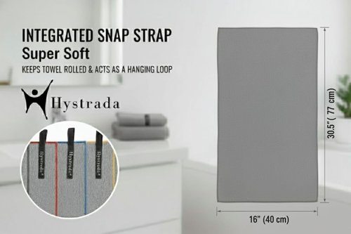 Hystrada Microfiber Quick-Dry Workout Towels for Men & Women – Ultra Absorbent Gym Sweat, Sports & Tennis Towels for Fitness, Travel, Camping & Workout – 5-Pack, 16x30.5 Inch