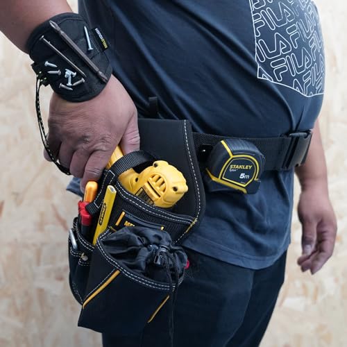MELOTOUGH Impact Holster 3-in-1 Drill Holster Combo with Magnetic Wristband,Tool Belt Drill Holder with Bit Pouch(Right Handed)
