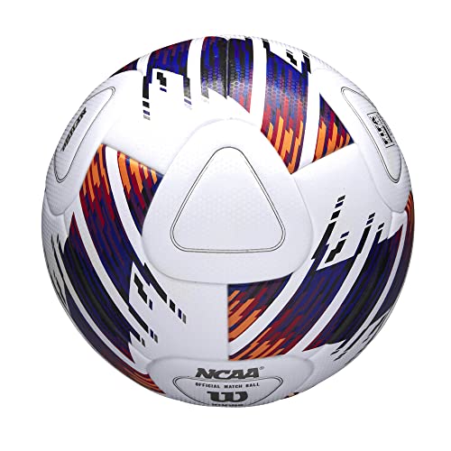 Wilson NCAA Vivido Soccer Ball - Size 5, White/Orange/Purple