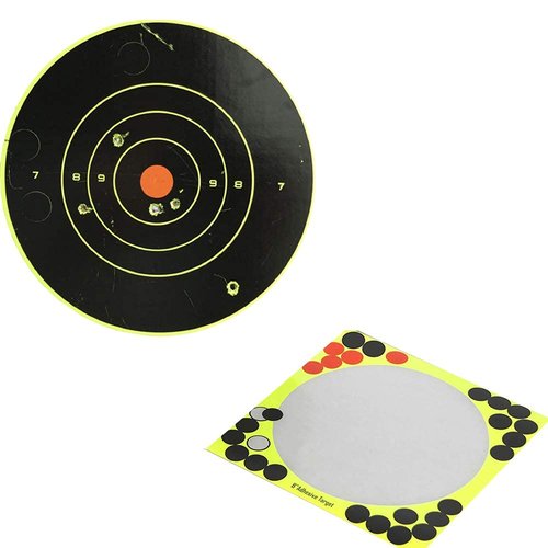100 Pcs 8" Self Adhesive Splatter & Reactive Shooting Targets for Gun-Pistol-Rifle-Airsoft-Pellet Gun- Air Rifle (100 pcs)