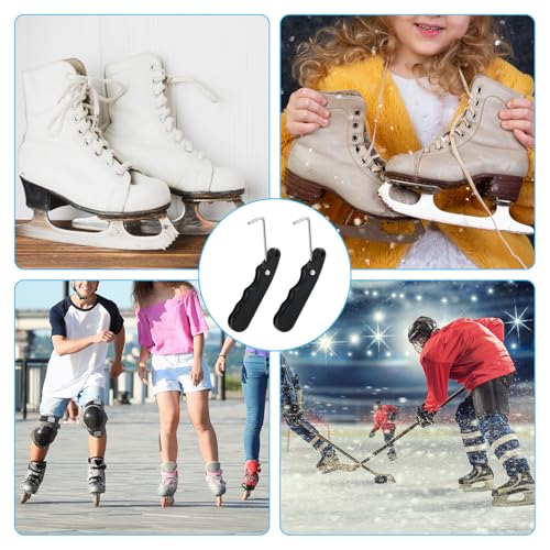 Ice Skate Lace Tightener - Foldable Black Shoe Puller Tool