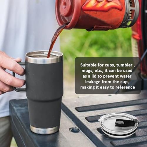 20oz Tumbler Flip Lid - 2 Pack Black Leak-Proof Replacement Cover