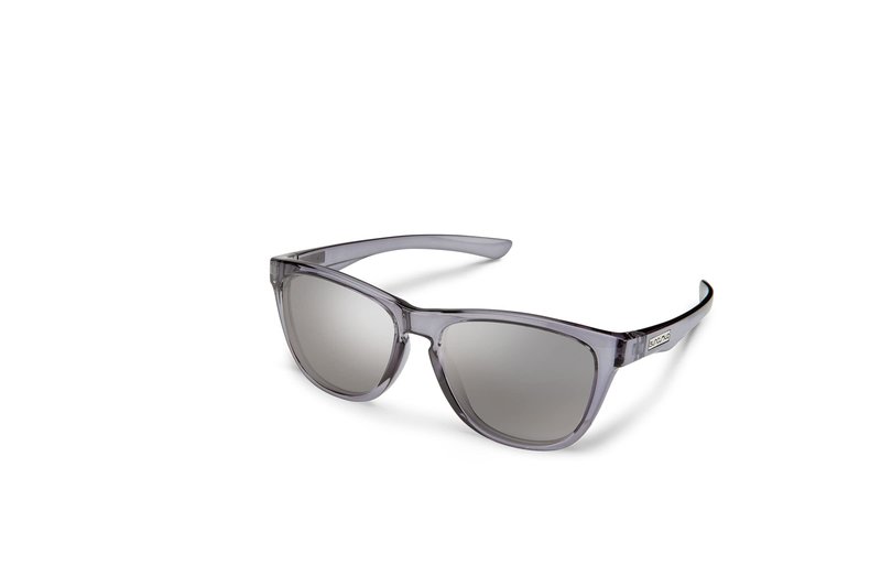 Suncloud Topsail Polarized Sunglasses, Transparent Gray/Polarized Silver Mirror, one Size